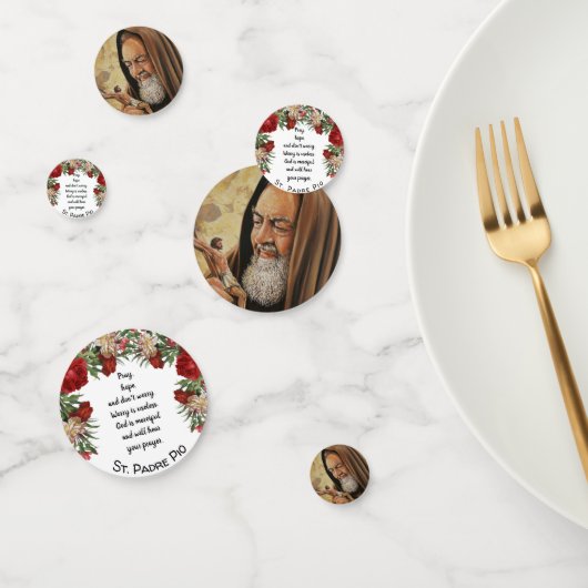 St. Padre PIOの引用文は希望を心配しません祈ります コンフェッティ (グループ)