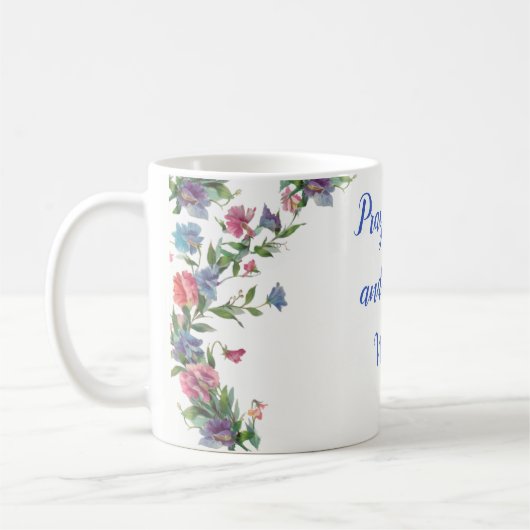 St. Padre PIOを祈って下さい、望んで下さい、及び心配しないで下さい コーヒーマグカップ (左)