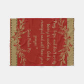 St. Padre PIOを祈って下さい、望んで下さい、及び心配しないで下さい フリースブランケット (正面(横))