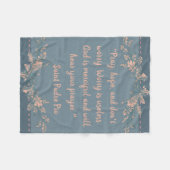 St. Padre PIOを祈って下さい、望んで下さい、及び心配しないで下さい フリースブランケット (正面(横))