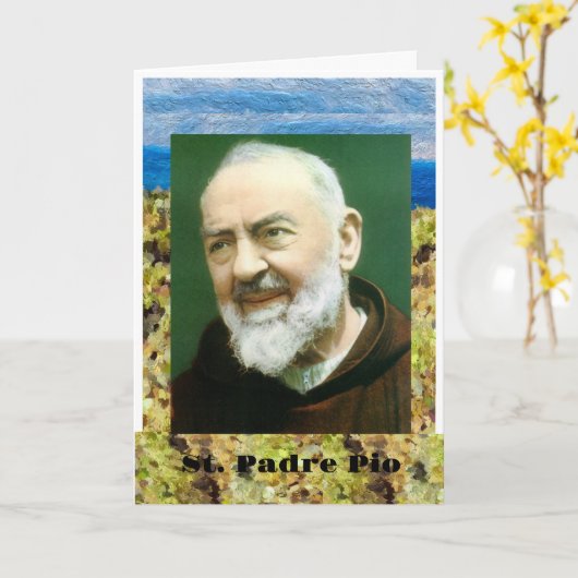St. PADRE PIOカード カード (黄色い花)