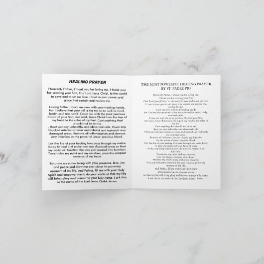 St. PADRE PIO Card カード (内部)