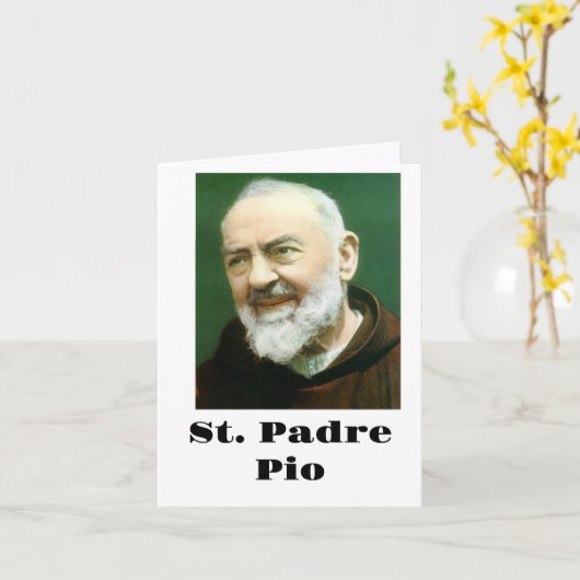St. PADRE PIO Card カード (黄色い花)