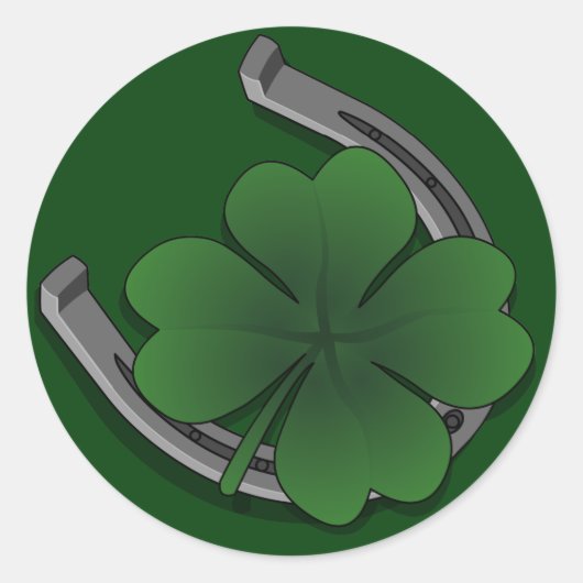 St. PartickのステッカーClassic Lucky Charm Sticker ラウンドシール (正面)