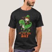 St Pat Rex Day Happy St Patricks Day Rex Leprechau Tシャツ (正面)