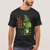 St Pat Rex Day Happy St Patricks Day Rex Leprechau Tシャツ (正面)