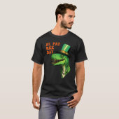 St Pat-Rex Day Happy St Patricks Day T-Rex Leprech Tシャツ (正面フル)