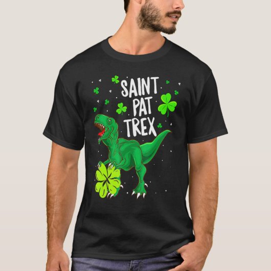 St Pat Trex Shirt T Rex St Patricks Day Dinosaur Tシャツ (正面)