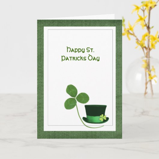 St. Paticks日の挨拶状 カード (黄色い花)