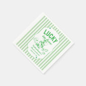 St patrcik lucky bachelorette in love party スタンダードカクテルナプキン (角)