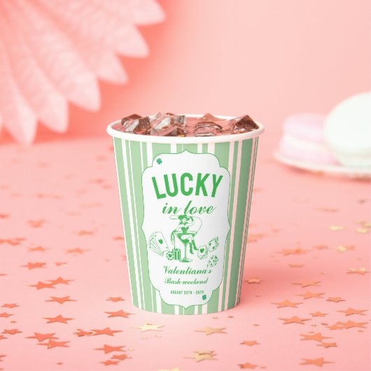 St patrcik lucky bachelorette in love party 紙コップ (インサイチュ)