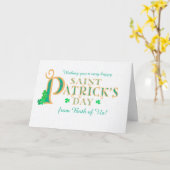St PatrickによるUs Shamrocksからの挨拶 カード (黄色い花)