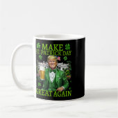 St Patrickの日を再素晴らし開2025おもしろい年 コーヒーマグカップ (左)