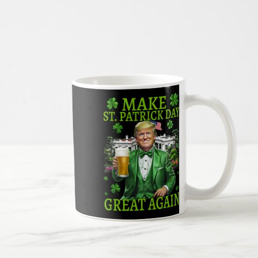 St Patrickの日を再素晴らし開2025おもしろい年 コーヒーマグカップ (右)