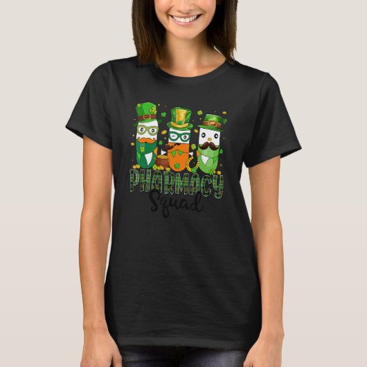 St Patrickの日薬局の分隊マッチング薬局 Tシャツ (正面)