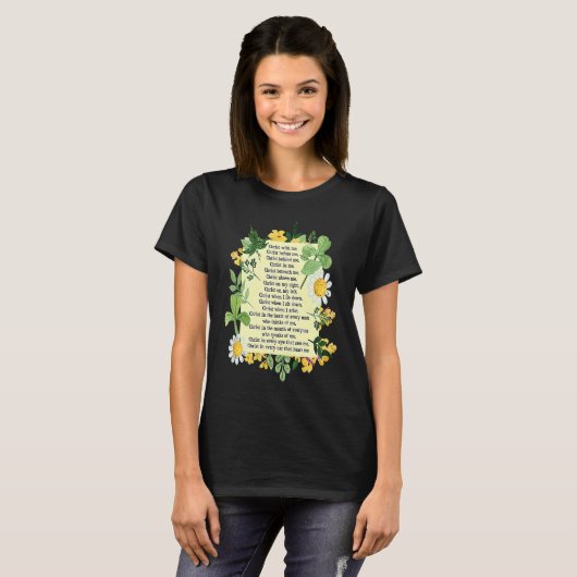 St Patrick Breastplate Prayer Patrick's Day Cathol Tシャツ (正面フル)