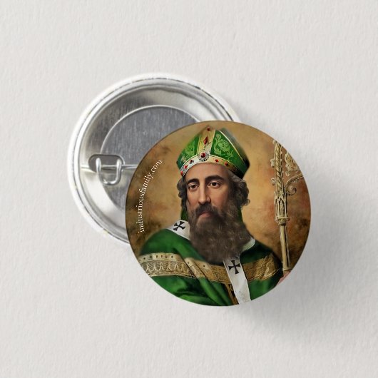 St. Patrick Button Pin 缶バッジ (正面&裏面)