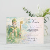 St. Patrick Catholic Irish Celtic Cross Condolence サンキューカード (スタンド正面)
