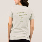 St. Patrick Celtic Cross | Trinity Knot & Quote トライブレンドＴシャツ (裏面)