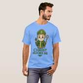 St Patrick Christ Before Me T-Shirt Tシャツ (正面フル)