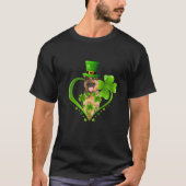 St. Patrick Cute Leprechaun German Shepherd Dog Sh Tシャツ (正面)