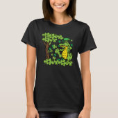 St Patrick Day Alligator Shamrock Saint Pattys Men Tシャツ (正面)