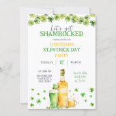 St Patrick Day Let's Get Shamrocked Party 招待状 (正面)