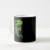 St Patrick Day Skeleton Drinking Wine Clover Shamr コーヒーマグカップ (正面左)