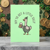 St Patrick Days Funny Drinking Goose シーズンカード