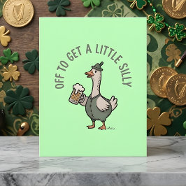St Patrick Days Funny Drinking Goose シーズンカード
