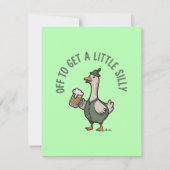 St Patrick Days Funny Drinking Goose シーズンカード (正面)