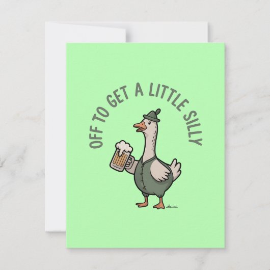 St Patrick Days Funny Drinking Goose シーズンカード (正面)