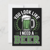 St Patrick Days Pub Beer Humor シーズンカード (正面)