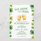 St Patrick Eat, Drink, and be Irish Party 招待状 (正面/裏面)