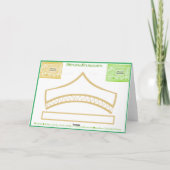 St Patrick Leprechaunカードパーティーハットpdf カード (裏面)