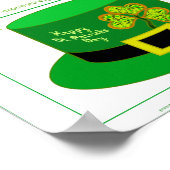 St Patrick LeprechaunカードパーティーHat pdfポスター ポスター (角)