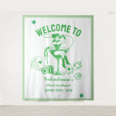 St patrick Lucky Martini Bachelorette welcome sign タペストリー (正面)