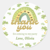 St. Patrick Lucky One Birthday Sticker  ラウンドシール (正面)