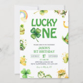 St Patrick Lucky One First Birthday Invitation 招待状 (正面)