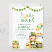 St Patrick Lucky Seven Birthday Invitation 招待状 (正面)