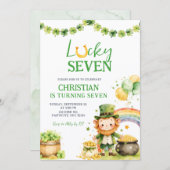 St Patrick Lucky Seven Birthday Invitation 招待状 (正面/裏面)