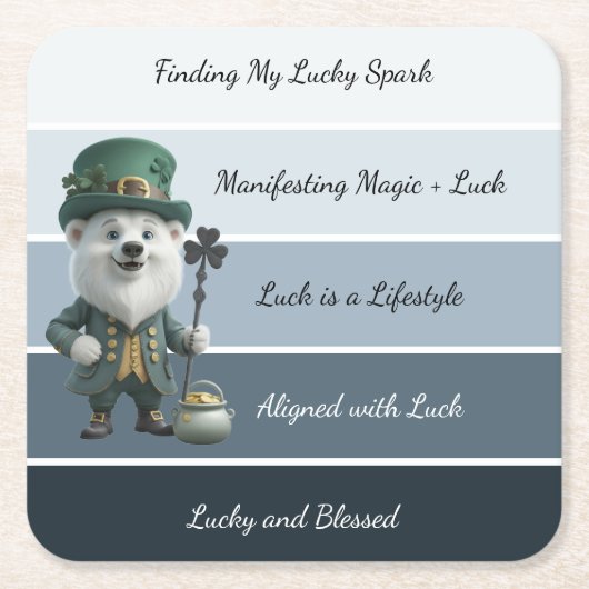 St. Patrick’s Affirmation スクエアペーパーコースター (正面)