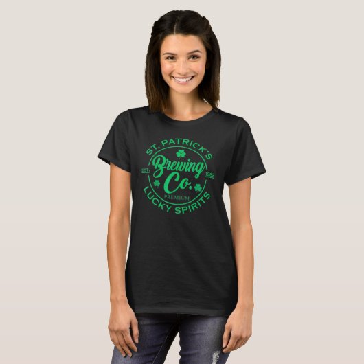 St Patrick S Brewing Co Happy Pattys Day Funny Dr Tシャツ (正面フル)