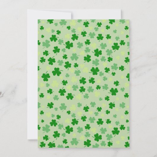 St. Patrick’s Day 1st Birthday 招待状 (裏面)