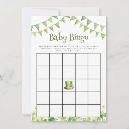 St Patrick’s Day Baby Shower Bingo Game Card ノートカード