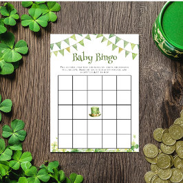 St Patrick’s Day Baby Shower Bingo Game Card ノートカード