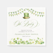 St. Patrick’s Day Baby Shower Irish Shamrock スタンダードカクテルナプキン (正面)