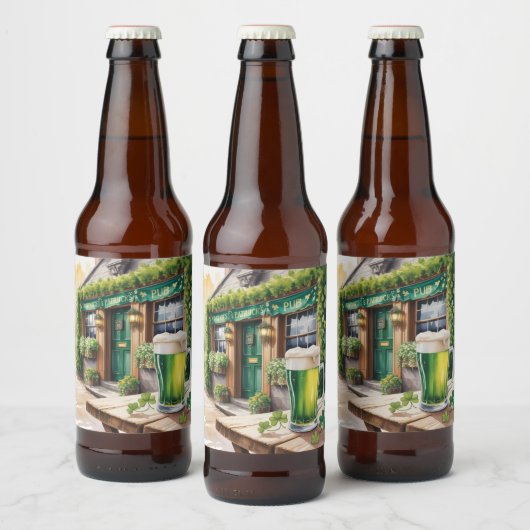 St Patrick’s Day Bar Pub Party ビールラベル (ボトル)