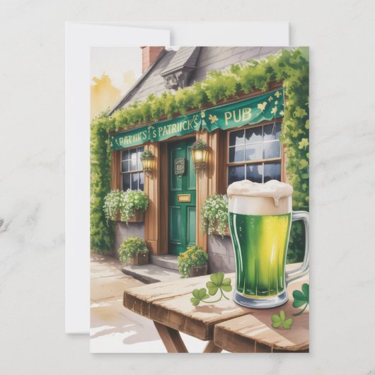 St Patrick’s Day Bar Pub Party 招待状 (裏面)