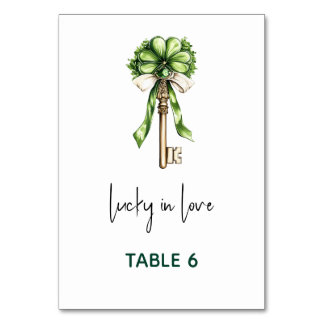 St. Patrick’s Day Bridal Shower テーブルナンバー